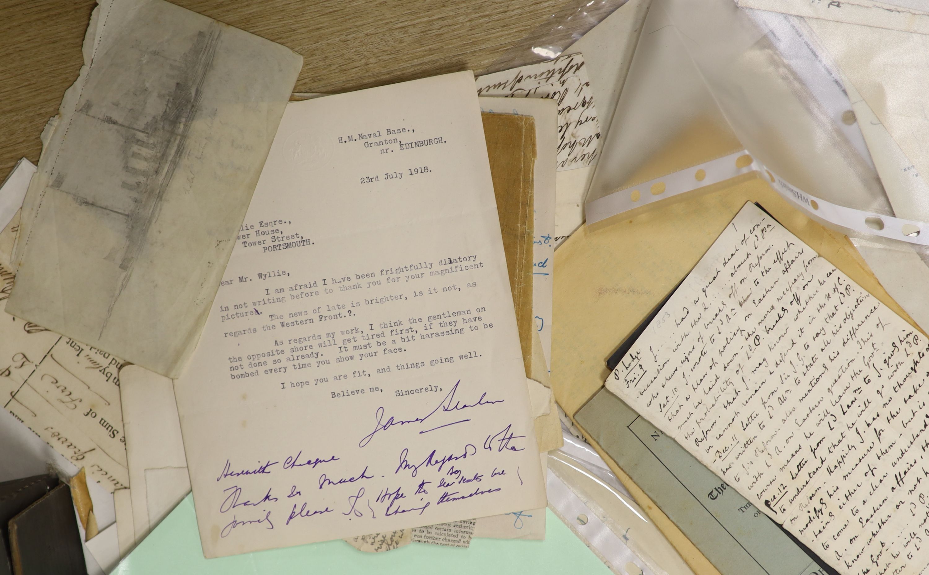 A collection of autograph letters